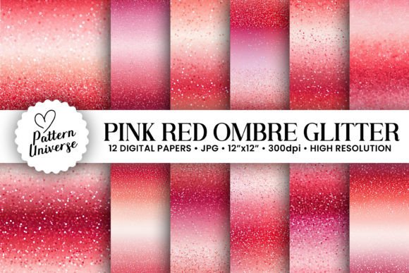 Download Pink &amp; Red Ombre Glitter Backgrounds - Premium Resources