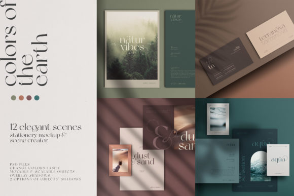Download Colors of Earth Stationery Mockup - Premium Resources