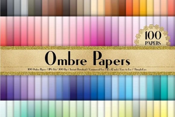 Download Ombre Texture Digital Papers - Premium Resources